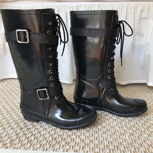 BCBG Lace Up Willis Rain Boots-7 - Picture 4 of 14